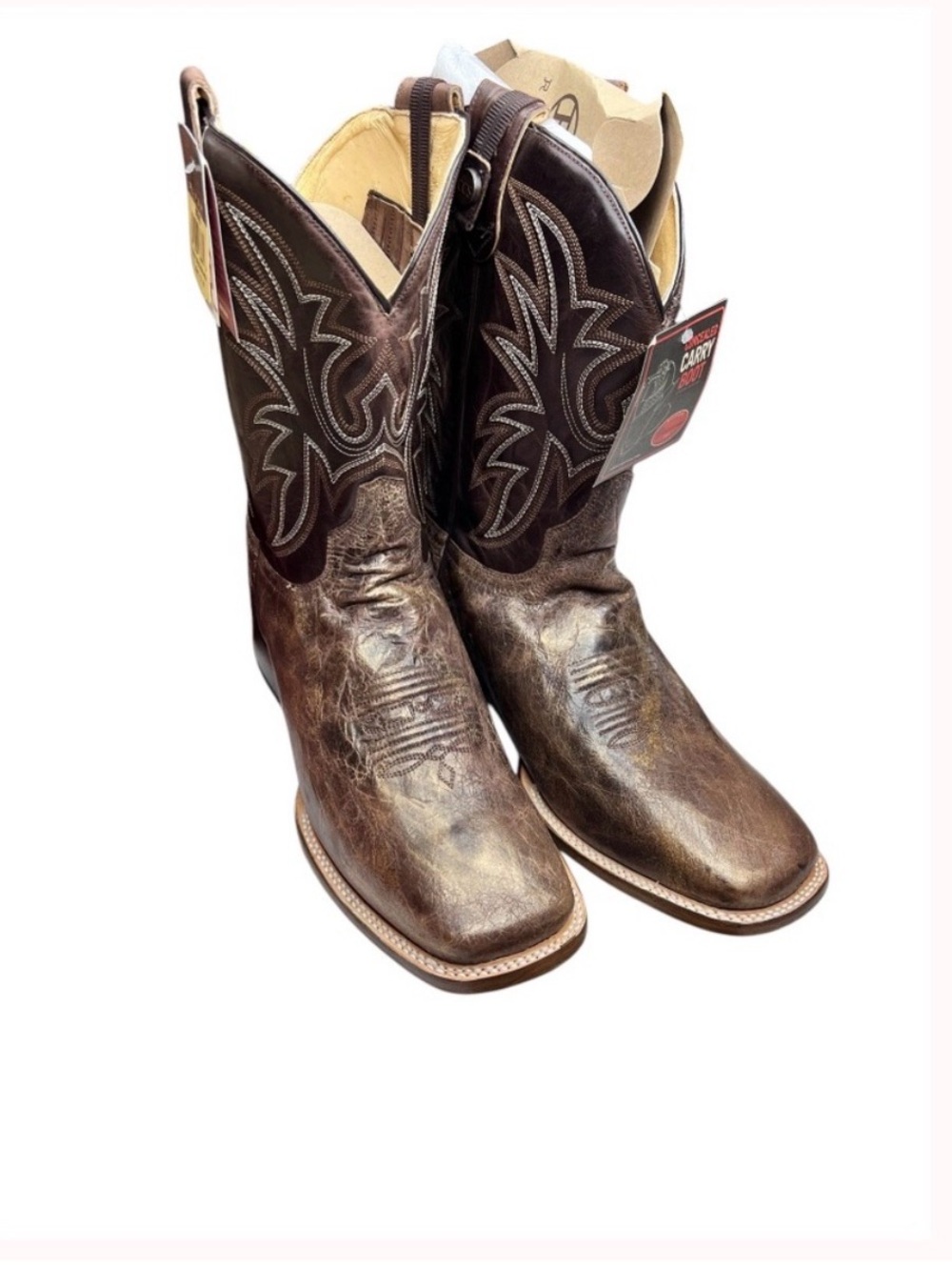 Roper Sidewinder CCS Pierce Concealed Carry Western Boot Brown